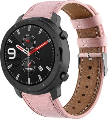Produktbild von Strap-it Xiaomi Amazfit GTR Armband Leder (Rosa)