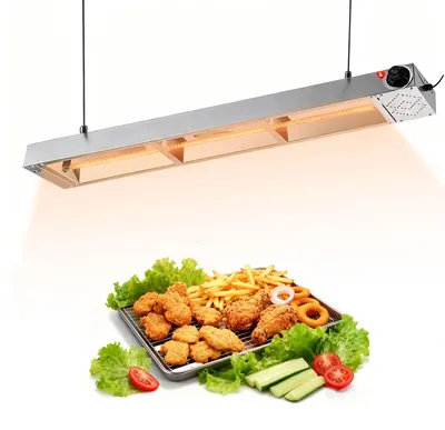 Hänge-Wärmelampe 920 W, Infrarot, 30–85 °C, 90 cm, Edelstahl