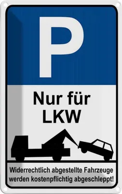 Produktbild von vianmo Blechschild 30x20 cm Nur für LKW Straßenschild