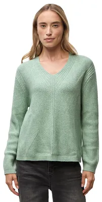 Obrázek produktu pro Street One Svetr s kulatým výstřihem a strukturovaným vzorem, barva: světle zelená (Serene Green), velikost: 44