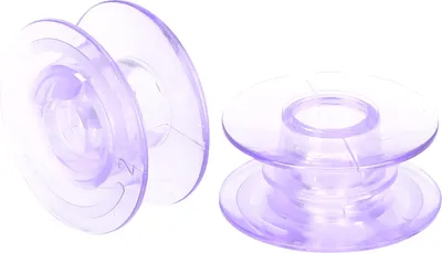 Immagine prodotto di 2 bobine vuote trasparenti in plastica di ricambio per macchine da cucire domestiche PFAFF