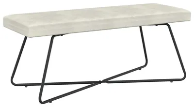 Zdjęcie produktu dla vidaXL Ławka Uni Kremowa 110 x 40 x 45 cm W tym