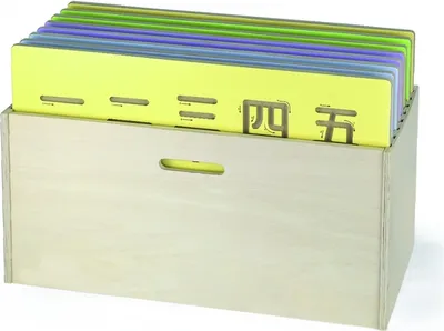 Productafbeelding van Houten kistje op een schrijfbord, Viga Toys