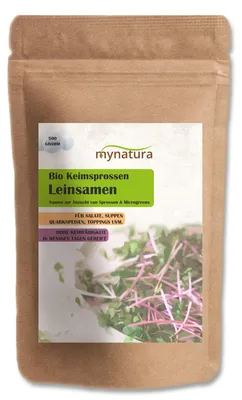Produktbild von Mynatura Leinsamen Keimsprossen - 500g