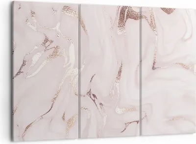 Produktbild von Bild auf Leinwand - Leinwandbild - 3 Teile - Rosa Marmor verschüttet - 105x70cm - Wand Bild - Wanddeko - Wandbilder - Leinwanddruck - Bilder - Wanddekoration - Leinwand bilder - CE105x70-4799