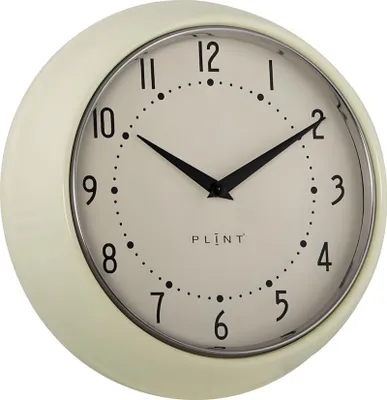 Produktbild von LS-LebenStil Nostalgische Metall Wanduhr Cream 23cm Rund Vintage Küchenuhr Bürouhr Retro kein Ticken Lautlos große Ziffern Wohnzimmer Büro Küche Flur