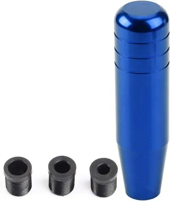 Produktbild von Fünfscheiben-Schaltknopf - universeller Schaltstangensatz - Schaltkopf aus Aluminiumlegierung (blau) Autozubehör.