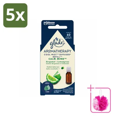 Obrázok produktu pre 5 kusov náplní do difuzéra aromaterapie Glade Calm Mind – 17,4 ml – balenie