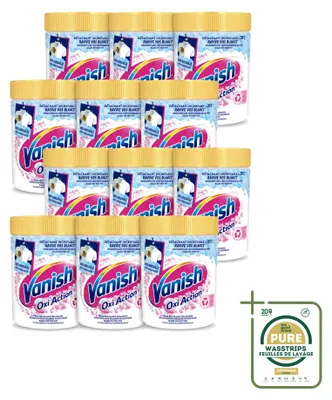 Produktbild von 12 x Vanish Oxi Action Whitening Wasbooster Pulver für weiße Wäsche 940 g - Vorratspackung - 12 Stücke