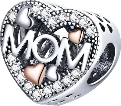 Zdjęcie produktu dla Charms do Pandora Zawieszka Charms Serce Mom Dla Mamy Srebro 925 Charmsy Trusky