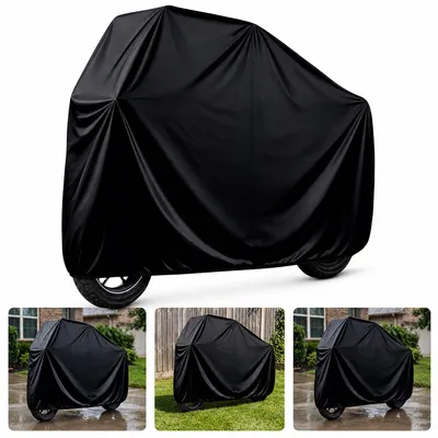 Produktbild von Fahrradabdeckung 180x120cm, wasserdichte Motorrad Abdeckung für Roller, Moped und E-Bike, wetterfeste Schutzhülle gegen Staub und UV-Strahlung