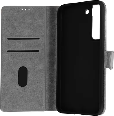 Zdjęcie produktu dla Etui Avizar z sztucznej skóry, składane, z funkcją podstawki, do telefonu Samsung Galaxy S22, kolor: szary