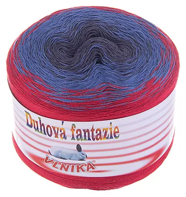 200g Strickgarn Duhová fantazie seerose