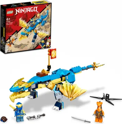 Produktbild von LEGO 71760 NINJAGO Jays Donnerdrache EVO, Drachen Spielzeug für Kinder ab 6 Jahren mit Drachenfigur und Schlangen, Blitzdrache