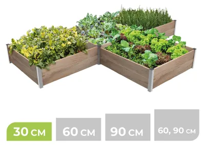 Produktbild von BioGreen 4m² Hochbeet ErnteMAXX in T-Form erhältlich in 4 Höhen