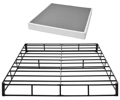 Zdjęcie produktu dla Stelaż do łóżka z materacem sprężynowym (rozmiar King-Size) z zdejmowanym, nadającym się do prania pokrowcem, metalowa rama (2010 x 1925 x 230 mm) przeznaczona do łóżek o rozmiarze Queen, wysokość podparcia dla materaca: 23 cm, maksymalne obciążenie: 1587,57 kg, podstawa do materaca