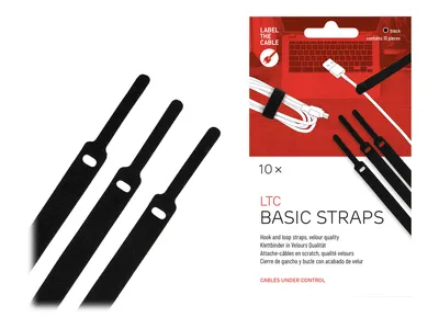 Produktbild von Label-the-cable LTC BASIC STRAPS - Kabelbinder - 17 cm - Schwarz (Packung mit 10)
