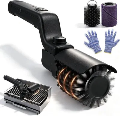 Obrázek produktu pro Elektrický grilovací kartáč, napájený bateriemi, bezdrátový, s úhlem 180°