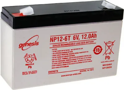 Produktbild von Hawker NP12-6 Akku Blei PB 6 Volt 12Ah mit Faston 6,3mm Kontakten