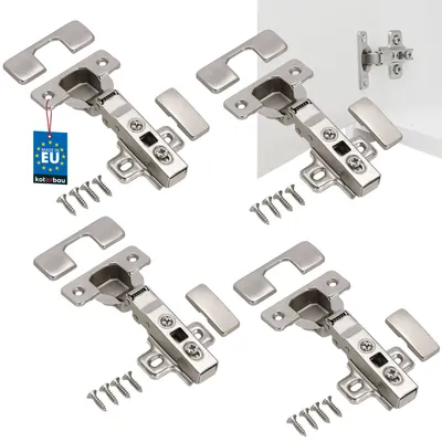 Produktbild von KOTARBAU® 4er Set Möbelscharnier Innenanschlag Soft Close Hydraulisch Minischarnier Automatikscharnier Topfscharnier Schrankscharnier Klappscharnier