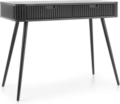 Produktbild von Schminktisch 103X80X49 Cm Zova T-103 Cm Mit 2 Schubladen Schwarz/Schwarze Beine