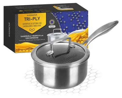 Obrázek produktu pro Hrnec 16 cm s 3-vrstvým poklicí - Šedý vaření