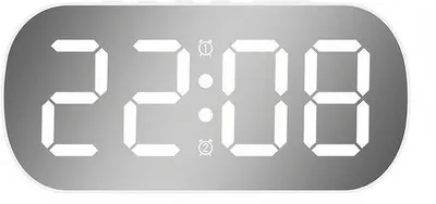 Obrázok produktu pre Malý digitálny budík s teplotou, dátumom, nočným režimom, 5 stupňami jasu, dvojitým budíkom, funkciou odloženia budíka, biely