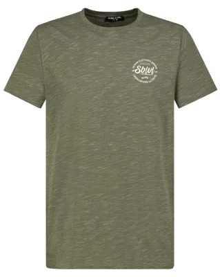 Produktbild von Sublevel Meliertes T-Shirt mit Rundhals und Print Größe: L