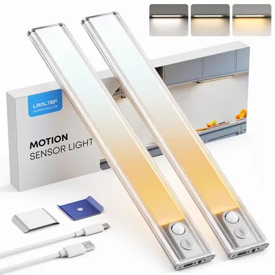 LED-Kastleuchte mit Sensor, 20 cm, silber, 2er-Set
