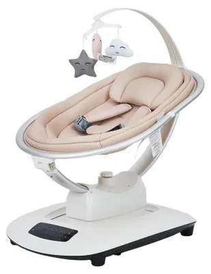 Produktbild von Elektrische Babyschaukel - Wippe/Wiege - 5 Bewegungsmodi - 5 Geschwindigkeiten - 5‑Punkt‑Gurt - Fernbedienung & Musik - Tragkraft 20 kg - Khaki
