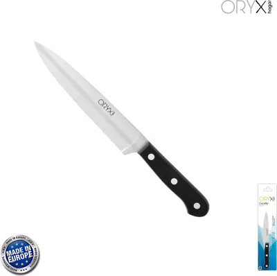 Image de Couteau de cuisine Grenoble, lame en acier inoxydable, 17 cm. Noir