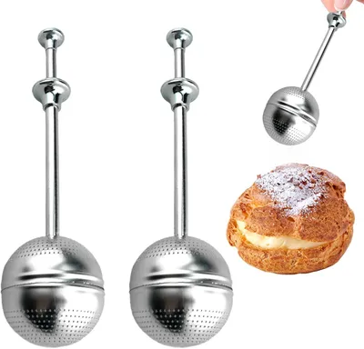 Produktbild von 2 Teezangen aus rostfreiem Edelstahl für losen Tee, Gewürze und Kräuter