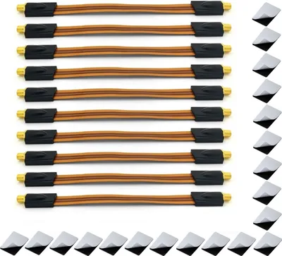 Produktbild von ARLI 10x Fensterdurchführung UltraSlim – Vergoldet | TV SAT Flachkabel Ultraflach 0,2 mm DVB-S2 DVB-T2 für Fenster & Türen