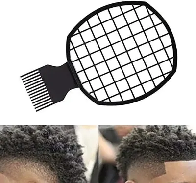 Produktbild von Afro-Kamm für Männer mit lockigem Haar, Dreadlocks und Dauerwellen mit Alufolie, H-Styling-Werkzeug, Afro-Schwammkamm, Schwamm B 2 im Netzdesign und großer Afro-Haar-Schwamm-Tennisschläger