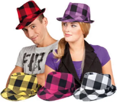 Produktbild von B04189 weiß Damen Herren Trilby Disco-Partyhut
