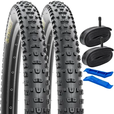 Produktbild von Set aus 2 Mountainbike-Reifen mit Innereifen