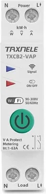 Obrázok produktu pre Inteligentný istič s meraním výkonu - 1-63A, Tuya, WiFi, V+A