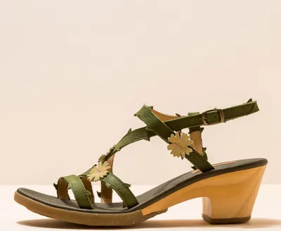Image de El Naturalista Sandales à talons pour Femme N5496F PLEASANT SELVA / SYLVAN SANDALIA Couleur Vert