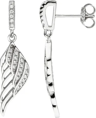 Produktbild von JOBO Ohrhänger Flügel Engelsflügel 925 Silber mit Zirkonia Ohrringe Ohrstecker
