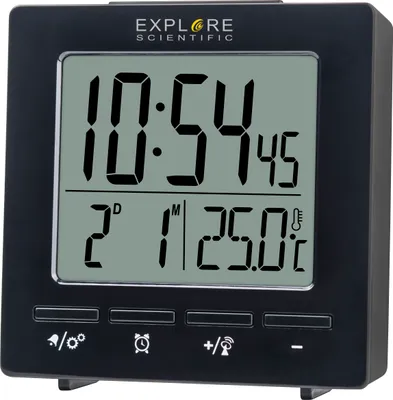 Produktbild von Explore Scientific RDC1005BLK Wecker Digitaler Wecker Schwarz