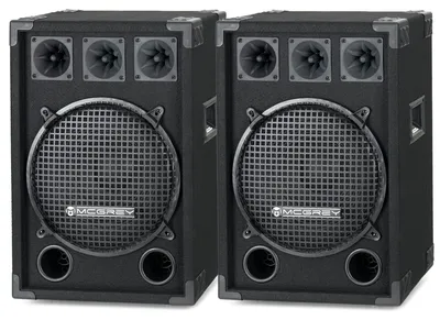 Produktbild von McGrey Paar DJ-1222 DJ PA Lautsprecher Box 30cm (12“) Subwoofer 1200W (Passiv, 2-Wege System, Holzgehäuse)