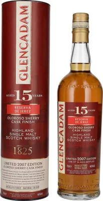 Image de Glencadam RESERVA DE JEREZ 15 Years Old Single Malt OLOROSO SHERRY CASK FINISH 46% Vol. 0,7l en boîte cadeau