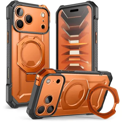 Produktbild von Handyhülle für iPhone 18 Pro Max / 17 Pro Max, Supcase UB Grip Mag (CC) mit MagSafe, Grau-Transparent-Orange