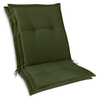 Produktbild von Beautissu 2x Set Gartenstuhlauflage Niedriglehner HighLux 105x50x7cm Dunkelgrün