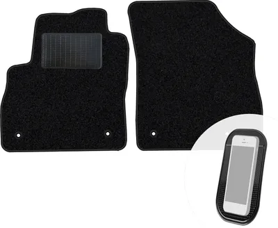 Produktbild von moto-MOLTICO Vorne Fußmatten Auto Velours Autoteppiche Schwarz Automatten Set 2-teilig passend für Isuzu D-max ab 2011