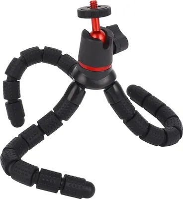 Produktbild von Kamerastativ, 360° drehbar, Metall und ABS, tragbarer Desktop-Selfie-Stick für Videoaufnahmen