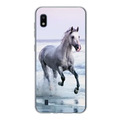Produktbild von MuchoWow® Handyhülle Schutzhülle Hülle für Samsung Galaxy A10 Pferd - Meer - Pastell Silikon Softcase Handy Hülle - Schutzhülle