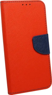 Produktbild von Buch Tasche "Fancy" kompatibel mit SAMSUNG GALAXY S22 (S901B) Handy Hülle Etui Brieftasche Schutzhülle mit Standfunktion, Kartenfach Rot-Blau