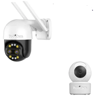 Image de Caméra d'extérieur avec zoom, RobiCam, double objectif, 4 MP, zoom optique 8x.