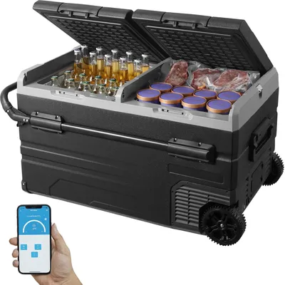 Obrázek produktu pro Přenosná autochladnička s mrazákem Kompresor 115L Dvouzónové kempování